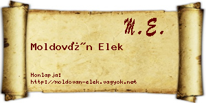 Moldován Elek névjegykártya