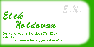 elek moldovan business card